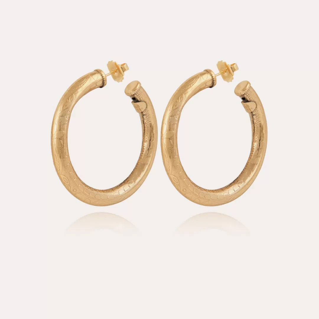Gas Bijoux Boucles D'Oreilles Creoles Maoro Petit Modele Dorees