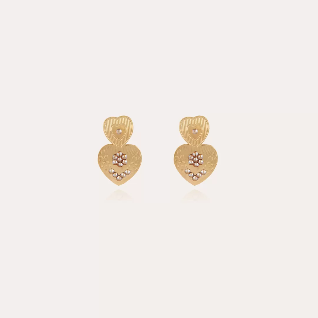 Gas Bijoux Boucles D'Oreilles Love Mini Dorees