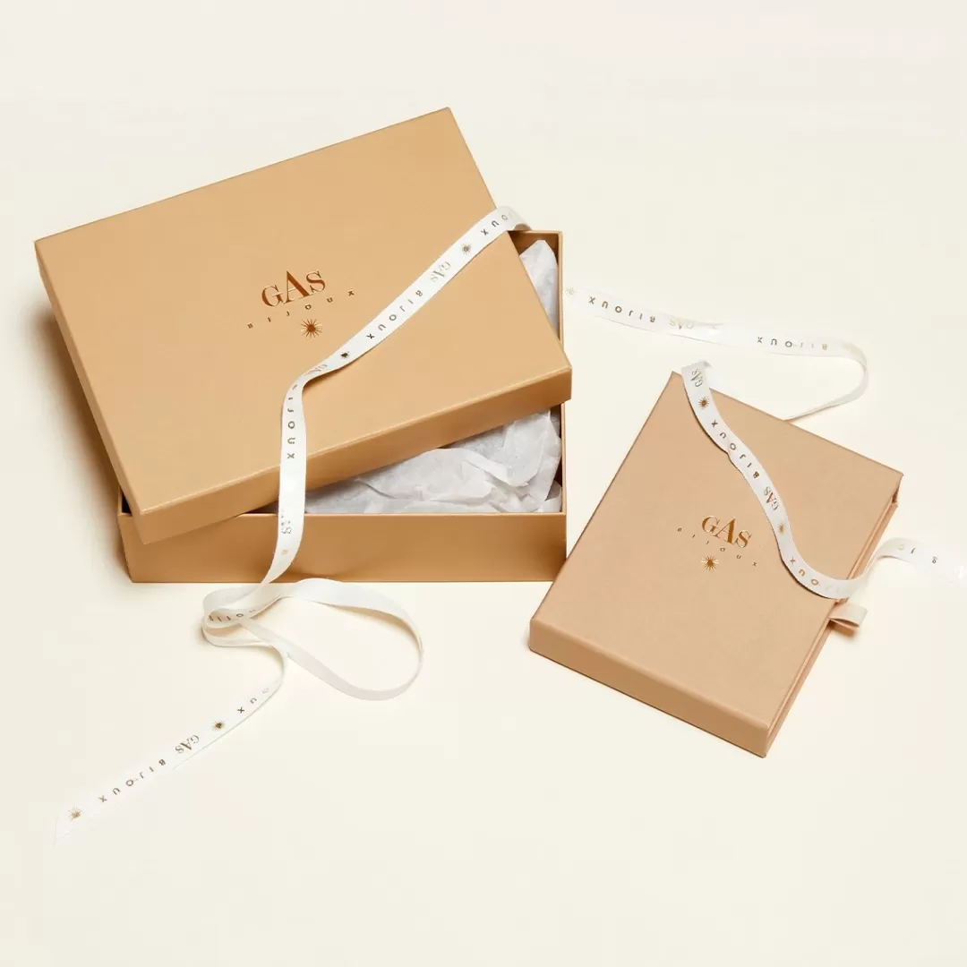 Gas Bijoux Boucles D'Oreilles Onde Lucky Cercle Petit Modele Dorees