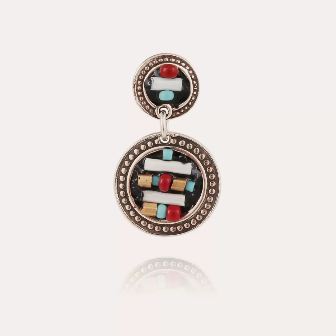 Gas Bijoux Boucles D'Oreilles Sequin Argentees